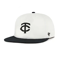 Casquette snapback blanche/noire pour homme des Twins du Minnesota, modèle « 47 », avec logo de la Fondation Captain