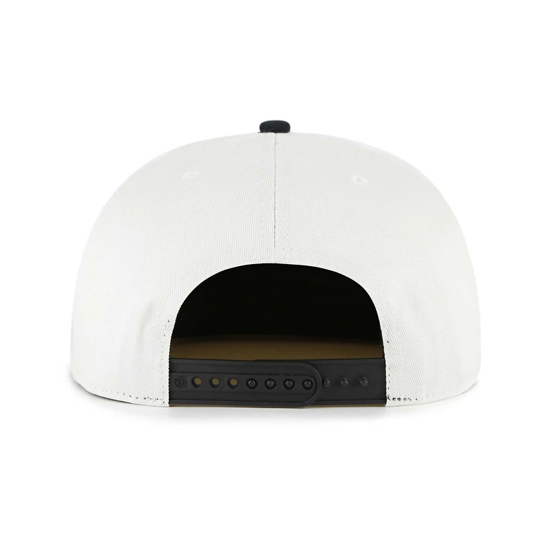 Men's '47 White/Black Minnesota Twins Foundation Captain Snapback Hat