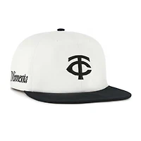 Men's '47 White/Black Minnesota Twins Foundation Captain Snapback Hat