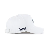 Men's '47 White Minnesota Twins Foundational Pinch Offside Adjustable Hat