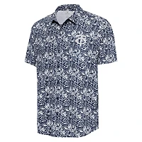 Chemise boutonnée Antigua bleu marine pour homme, motif Minnesota Twins Resort