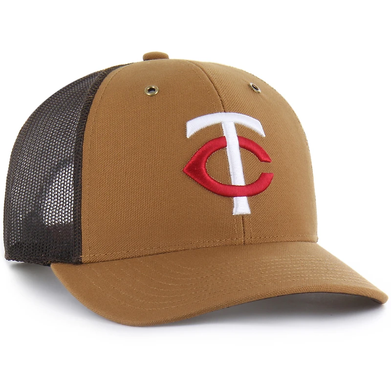 Casquette ajustable Carhartt x '47 marron pour homme, motif Minnesota Twins