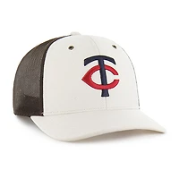 Men's Carhartt x '47 Natural/Brown Minnesota Twins Undyed Trucker Adjustable Hat