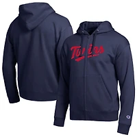 Men's Champion Minnesota Twins Navy All-Star Wordmark Full-Zip Hoodie