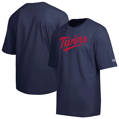 T-shirt homme Champion bleu marine Minnesota Twins All Star en chenille avec logo