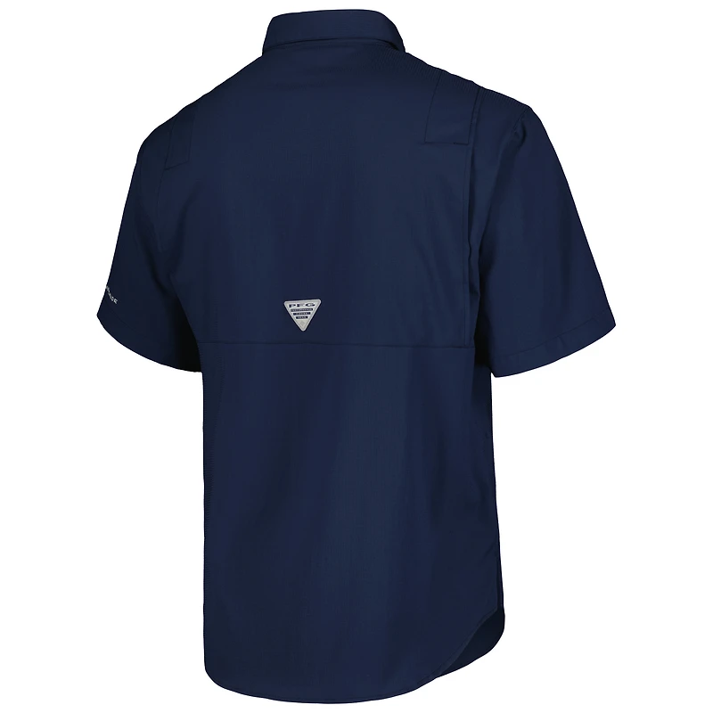 Chemise boutonnée Columbia Navy Minnesota Twins Tamiami Omni-Shade pour hommes
