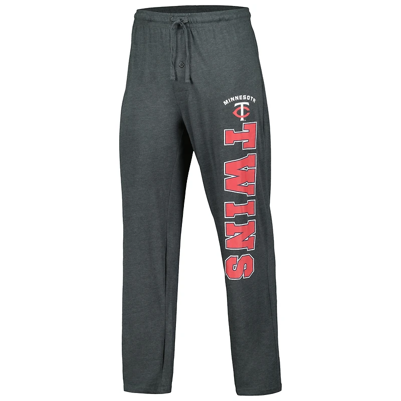 Men's Concepts Sport Charcoal/Navy Minnesota Twins Meter Top & Pants Sleep Set