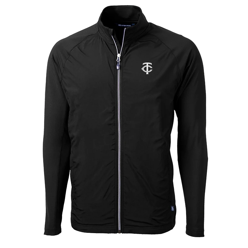 Veste hybride entièrement zippée et recyclée en tricot écologique Adapt pour homme, noire, des Twins du Minnesota, de grande taille