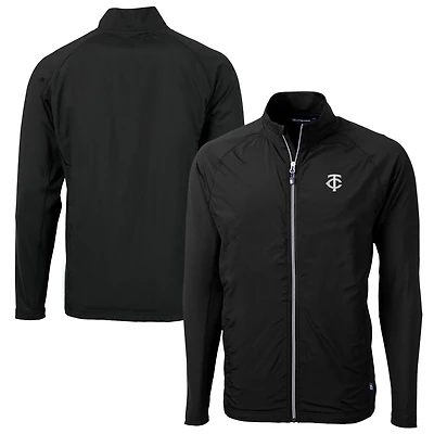 Veste hybride entièrement zippée et recyclée en tricot écologique Adapt pour homme, noire, des Twins du Minnesota, de grande taille