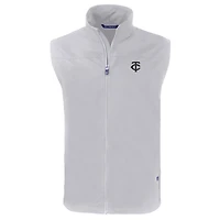 Gilet zippé écologique pour homme, gris, de la collection Cutter & Buck des Minnesota Twins, grande taille