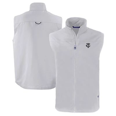 Gilet zippé écologique pour homme, gris, de la collection Cutter & Buck des Minnesota Twins, grande taille