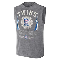 Collection Darius Rucker pour hommes par Fanatics Charcoal Minnesota Twins Débardeur musclé coupe décontractée