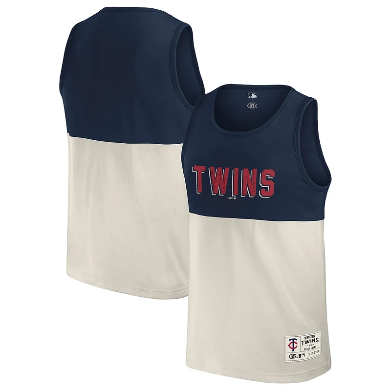 Collection Darius Rucker pour hommes par Fanatics Débardeur color block bleu marine Minnesota Twins