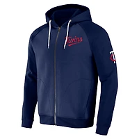 Collection Darius Rucker pour homme par Fanatics Navy Minnesota Twins Raglan Full-Zip Hoodie
