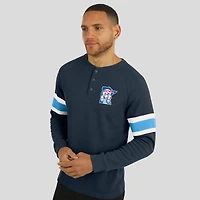 Men's Darius Rucker Collection by Fanatics Navy Minnesota Twins Waffle-Knit Raglan Long Sleeve Henley T-Shirt