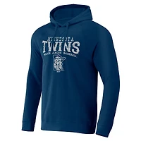Collection Darius Rucker pour homme par Fanatics Blue Minnesota Twins Chandail à capuchon en tricot gaufré