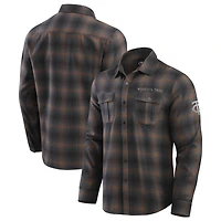 Chemise boutonnée à manches longues classique en flanelle pour homme Darius Rucker Collection by Fanatics Tan Minnesota Twins