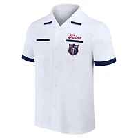 Collection Darius Rucker pour homme par Fanatics White Minnesota Twins Bowling Chemise boutonnée