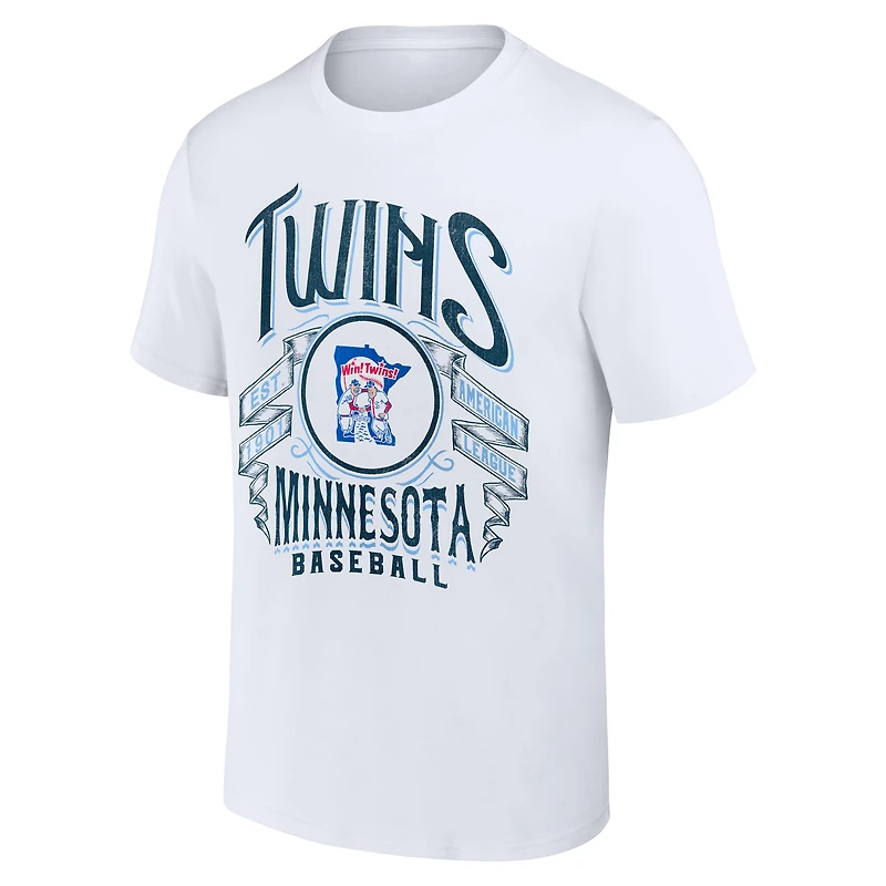 Collection Darius Rucker pour homme par Fanatics - T-shirt blanc Minnesota Twins Distressed Rock