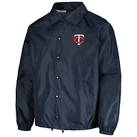 Men's Dunbrooke  Navy Minnesota Twins Coach's Raglan Full-Snap Windbreaker Jacket