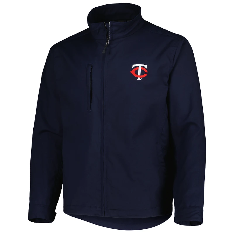 Men's Dunbrooke Navy Minnesota Twins Journey Tri-Blend Full-Zip Jacket