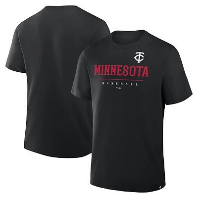T-shirt Fanatics pour homme noir Minnesota Twins Color Pop Legacy Clubhouse