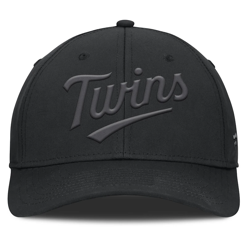 Casquette Overpower Flex noire pour homme des Twins du Minnesota Fanatics