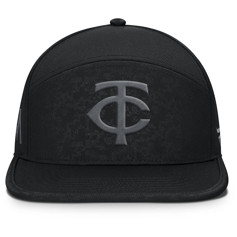 Casquette ajustable Fanatics noire pour homme des Twins du Minnesota Platoon