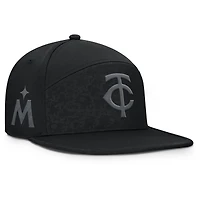Casquette ajustable Fanatics noire pour homme des Twins du Minnesota Platoon