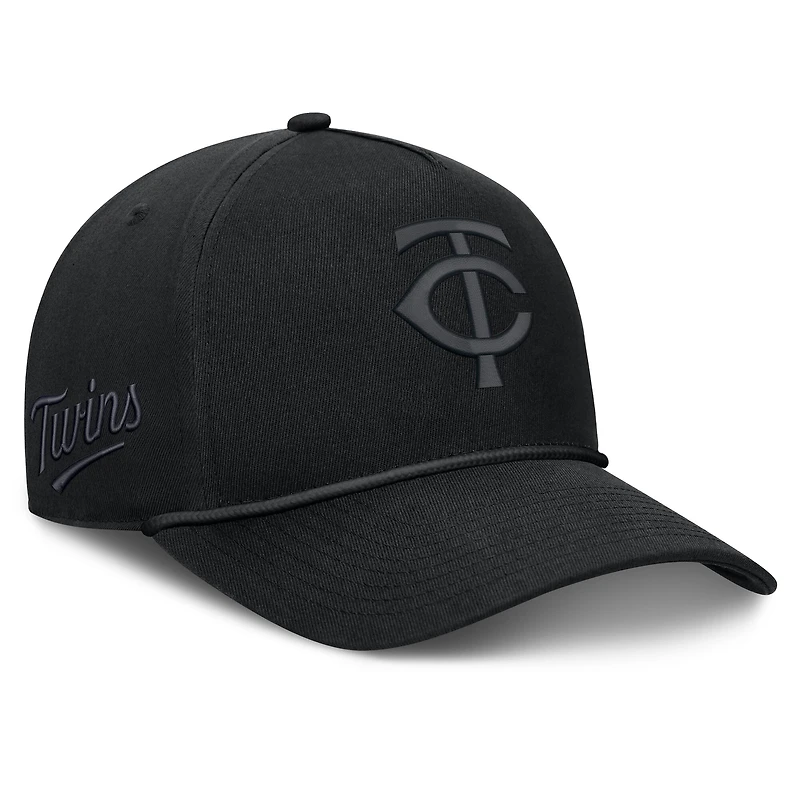 Casquette ajustable Fanatics noire Minnesota Twins Undertone A-Frame pour homme