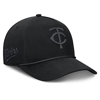 Casquette ajustable Fanatics noire Minnesota Twins Undertone A-Frame pour homme