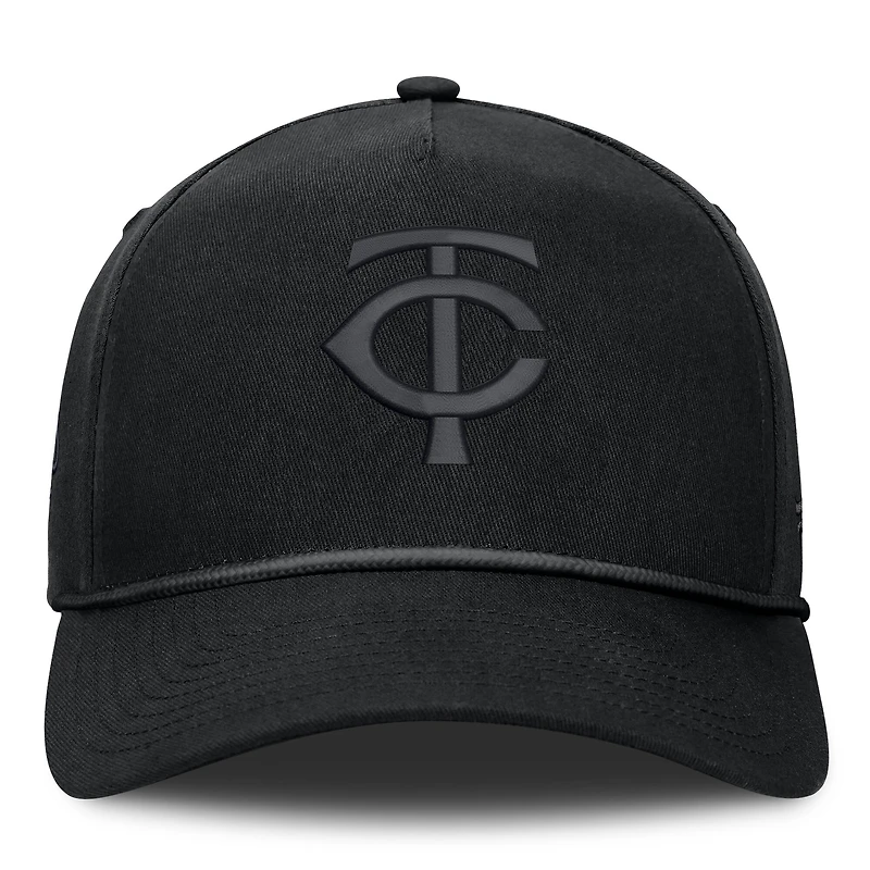 Casquette ajustable Fanatics noire Minnesota Twins Undertone A-Frame pour homme