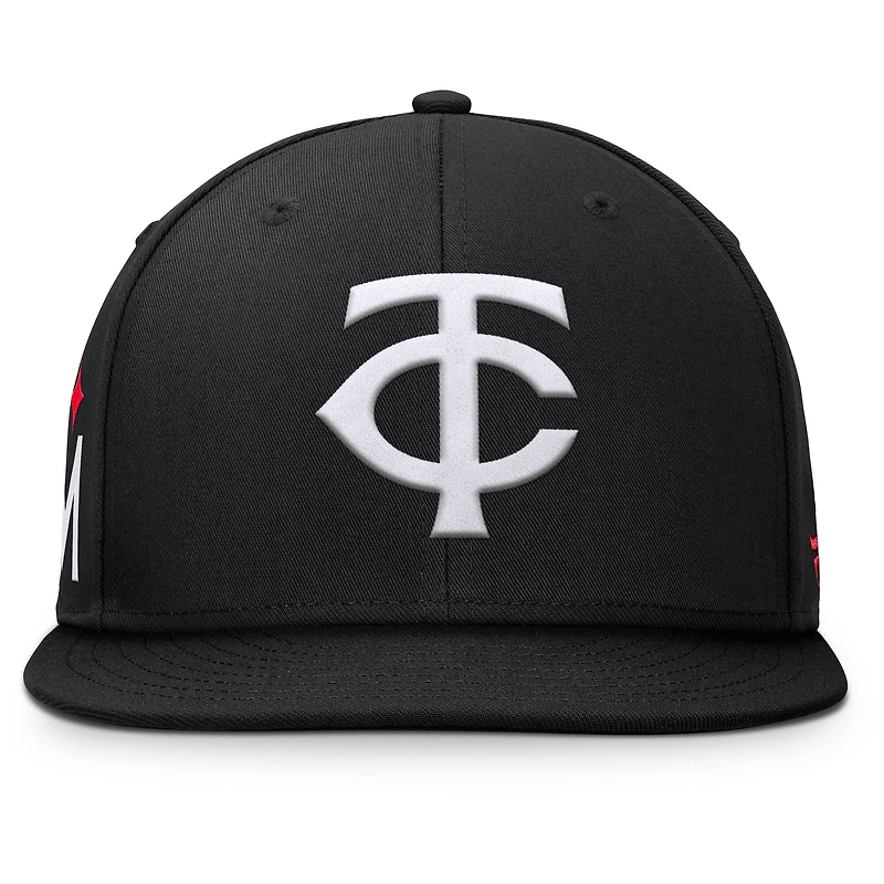 Men's Fanatics Black Minnesota Twins Walk-Off Bullpen Snapback Hat