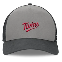 Men's Fanatics Gray/Graphite Minnesota Twins A-Frame Trucker Adjustable Hat