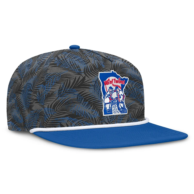 Casquette ajustable Moon Golfer pour homme, coloris gris/bleu royal, Minnesota Twins, entraînement de printemps