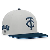 Casquette snapback grise Fanatics des Twins du Minnesota pour homme