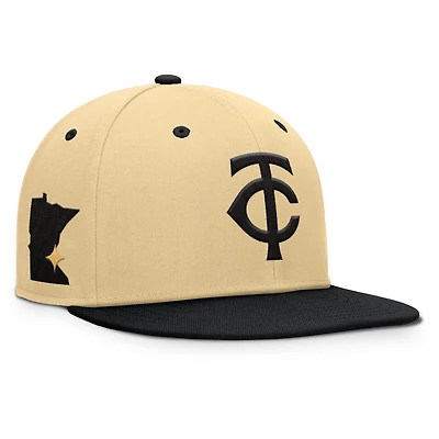 Casquette ajustable Fanatics kaki pour homme, motif Twins du Minnesota Duel