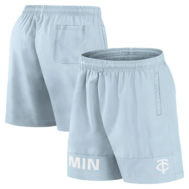 Short de bain Fanatics bleu clair Minnesota Twins Elements pour hommes
