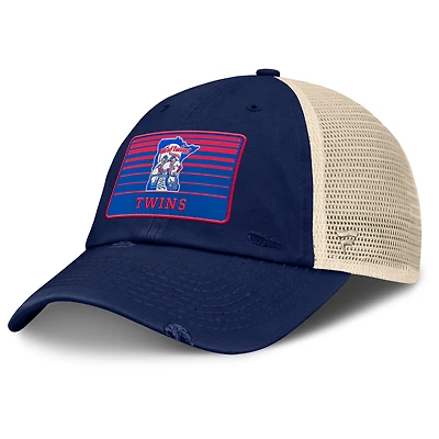 Men's Fanatics  Navy/Natural Minnesota Twins Cooperstown Collection Eastbound Mesh Adjustable Hat