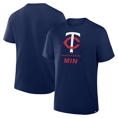 T-shirt Fanatics bleu marine Minnesota Twins Clubhouse Legacy Side Swipe pour homme