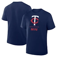 T-shirt Fanatics bleu marine Minnesota Twins Clubhouse Legacy Side Swipe pour homme