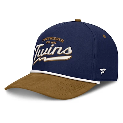 Men's Fanatics Navy Minnesota Twins Heritage Concourse A-Frame Adjustable Hat