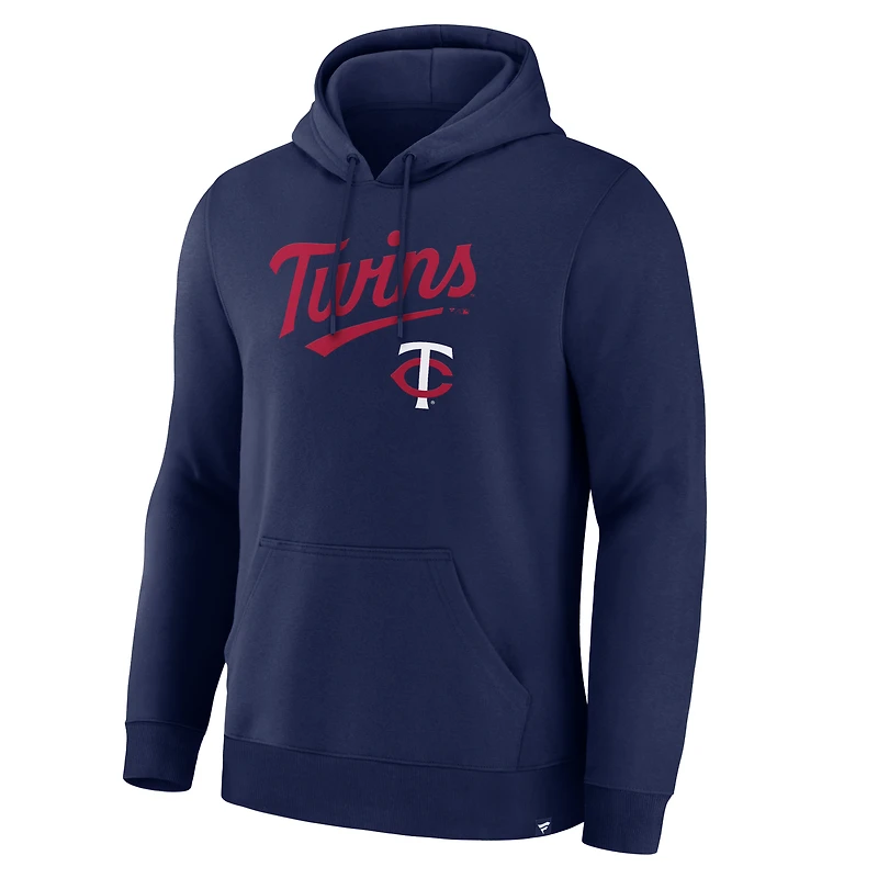 Sweat à capuche Fanatics bleu marine Minnesota Twins Lock-Up Legacy pour homme