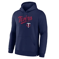Sweat à capuche Fanatics bleu marine Minnesota Twins Lock-Up Legacy pour homme