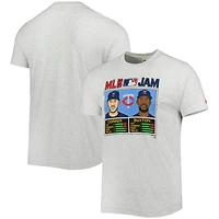 T-shirt homme Hommage Carlos Correa & Byron Buxton Gris Minnesota Twins MLB Jam Tri-Blend