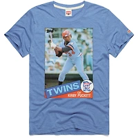 T-shirt bleu clair pour homme, hommage à Kirby Puckett, joueur de cartes baseball Topps des Twins du Minnesota 1985