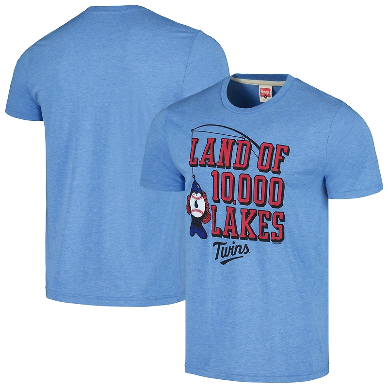 T-shirt à trois mélanges Hyper Local Homage Light Blue Minnesota Twins Land of 10,000 Lakes pour hommes