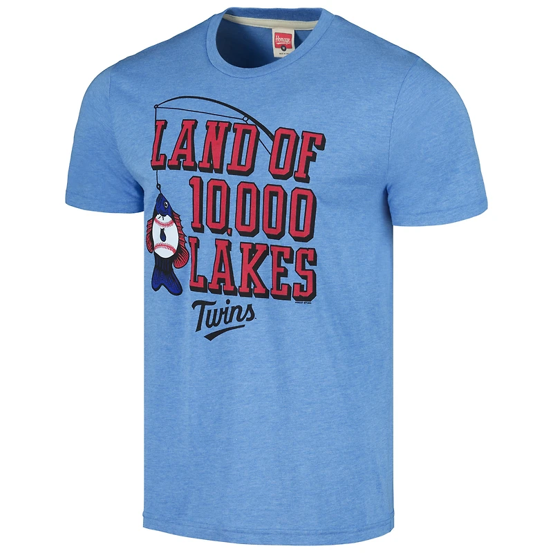 T-shirt à trois mélanges Hyper Local Homage Light Blue Minnesota Twins Land of 10,000 Lakes pour hommes