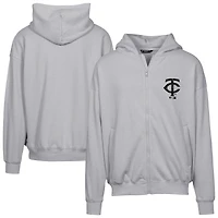 Men's Levelwear  Gray Minnesota Twins Oversized Uphill Digital Camo Full-Zip Hoodie