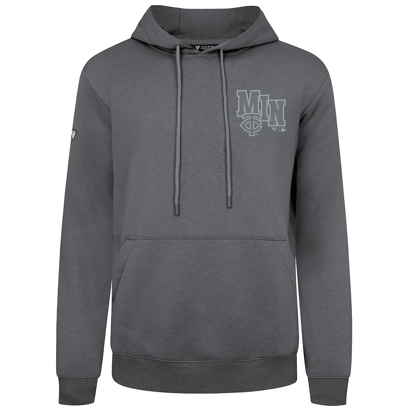 Sweat à capuche gris Levelwear pour homme des Twins du Minnesota Podium Valiant